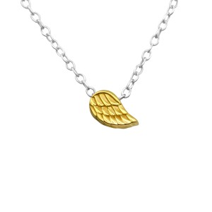Lantisor din argint cu pandantiv aripa placata cu aur galben 18K model DiAmanti DIA17718 (Argint 925‰ 1,5 g.)